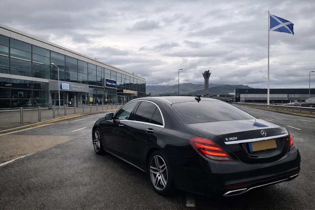 Luxury car at Scottish airport